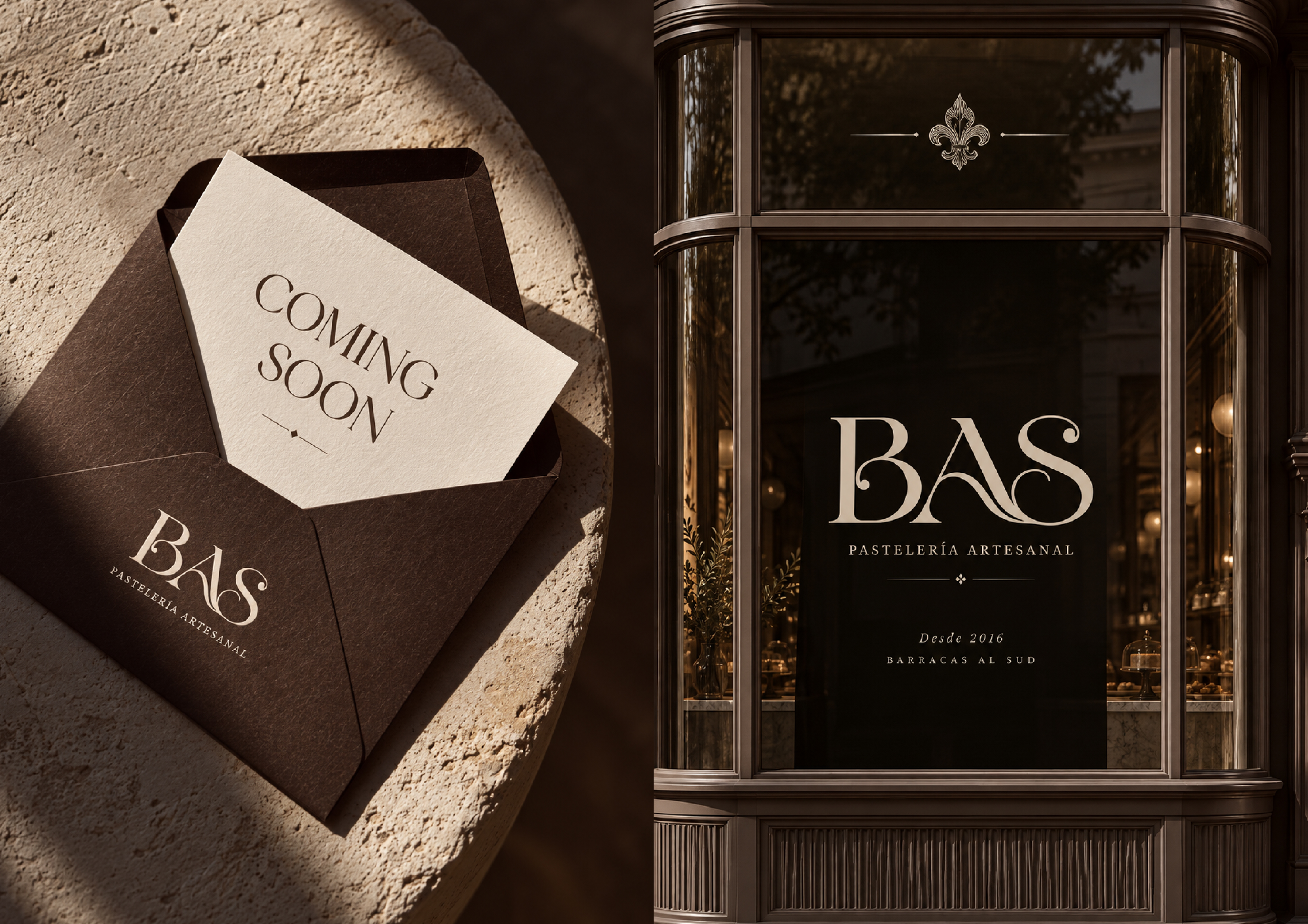 BAS Pastelería — lanzamiento y fachada